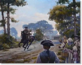 Painting of Captain Jack riding north to Philadelphia
